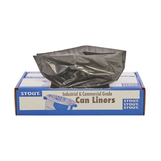 Total Recycled Content Plastic Trash Bags, 45 Gal, 1.5 Mil, 40" X 48", Brown/black, 100/carton