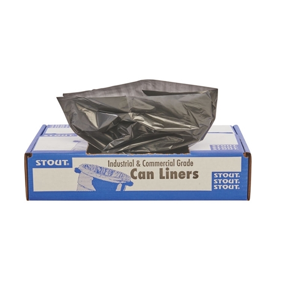 Total Recycled Content Plastic Trash Bags, 10 Gal, 1 Mil, 24" X 24", Brown/black, 250/carton