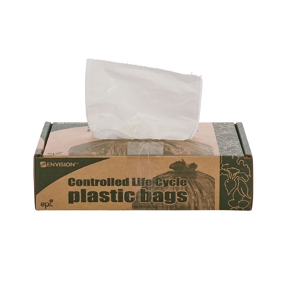 Controlled Life Cycle Trash Garbage Bag, 13gal, .70 mil, 24x30, White, 120/Box